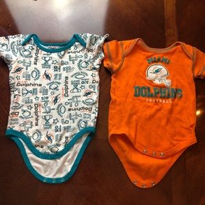 Dolphins baby boy 2-pack short sleeve bodysuit